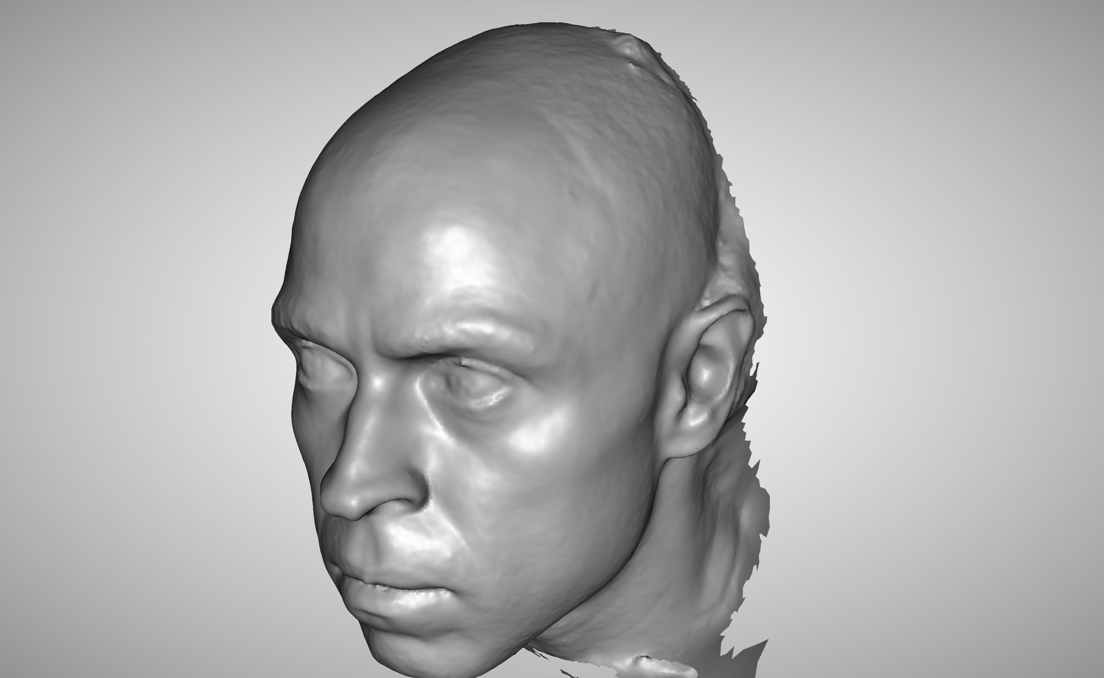 Game-ready scan sample with realistic facial geometry